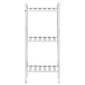 3 Tier Chrome Shelf Unit with Slatted Sides | Dara