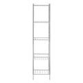 5 Tier Chrome Shelf Unit with Basket | Dara