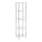 5 Tier Chrome Shelf Unit with Basket | Dara