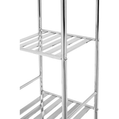 5 Tier Chrome Shelf Unit with Basket | Dara