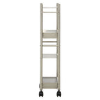 4 Tier Brush Nickel Trolley with 2 Baskets | Dara