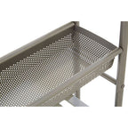 4 Tier Brush Nickel Trolley with 2 Baskets | Dara