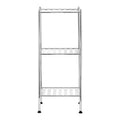 3 Tier Chrome Shelf Unit with Rubber Feet | Micah