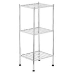 3 Tier Chrome Shelf Unit with Rubber Feet | Micah