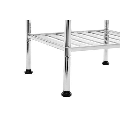 3 Tier Chrome Shelf Unit with Rubber Feet | Micah