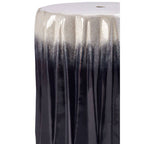 Ombre Blue and White Ceramic Side Table and Stool with Fluted Texture | Azul