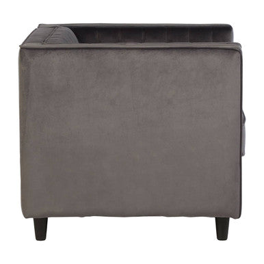 Grey Velvet Chair | Farah