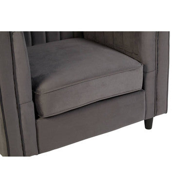 Grey Velvet Chair | Farah