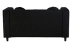 2 Seater Black Velvet Sofa | Farah