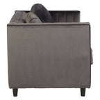 2 Seater Grey Velvet Sofa, Farah