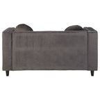 2 Seater Grey Velvet Sofa, Farah