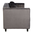 3 Seater Grey Velvet Sofa | Farah