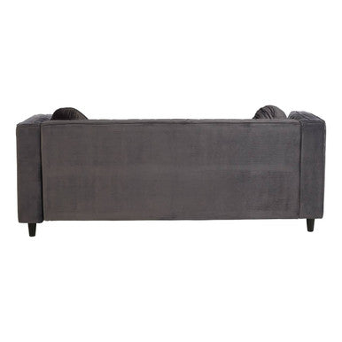 3 Seater Grey Velvet Sofa | Farah