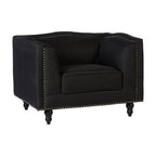 Black Fabric Chair with Stud Detail | Feya