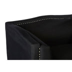 Black Fabric Chair with Stud Detail | Feya