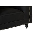 Black Fabric Chair with Stud Detail | Feya