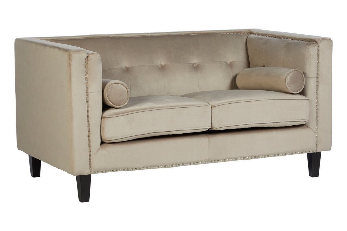 2 Seater Mink Velvet Sofa, Felisa