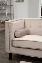 2 Seater Mink Velvet Sofa, Felisa
