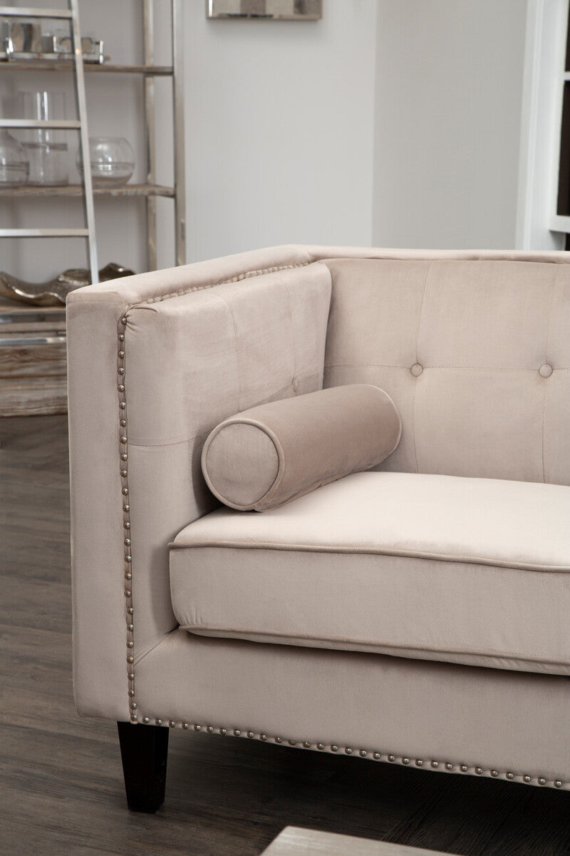 2 Seater Mink Velvet Sofa, Felisa