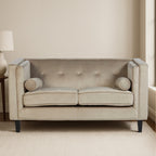 2 Seater Mink Velvet Sofa, Felisa