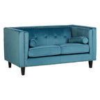 2 Seater Teal Blue Velvet Sofa | Felisa