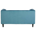 2 Seater Teal Blue Velvet Sofa | Felisa