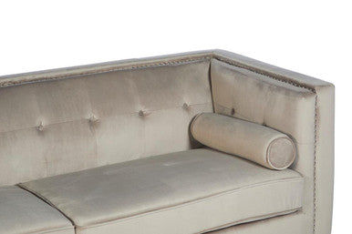 3 Seater Mink Velvet Sofa | Felisa