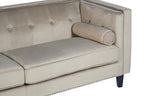 3 Seater Mink Velvet Sofa | Felisa
