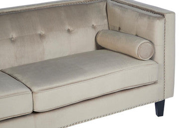 3 Seater Mink Velvet Sofa | Felisa