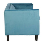 3 Seater Teal Blue Velvet Sofa | Felisa