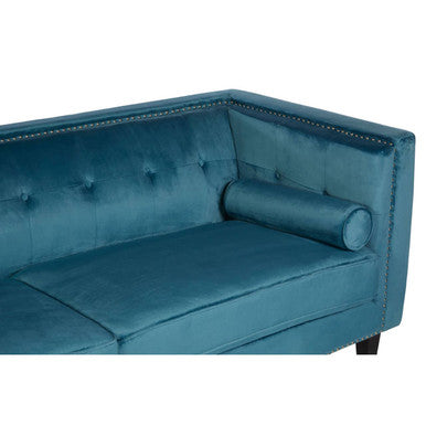 3 Seater Teal Blue Velvet Sofa | Felisa
