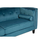 3 Seater Teal Blue Velvet Sofa | Felisa