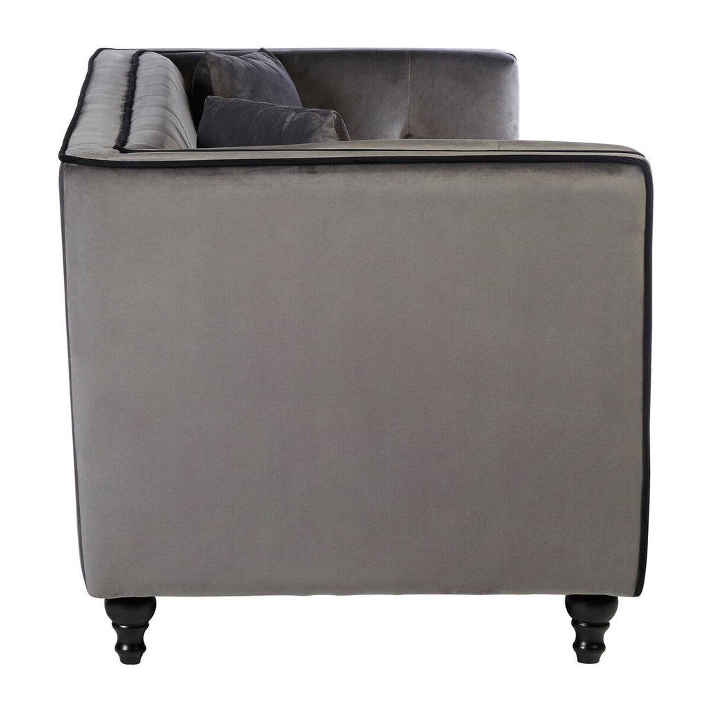 3 Seater Grey Velvet Sofa | Ferris