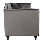 3 Seater Grey Velvet Sofa | Ferris