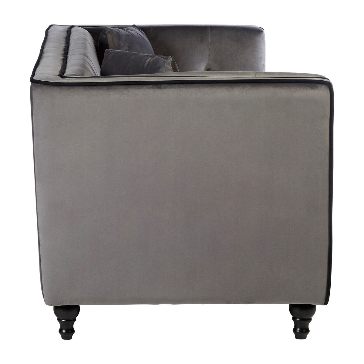 3 Seater Grey Velvet Sofa | Ferris
