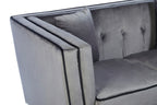 3 Seater Grey Velvet Sofa | Ferris