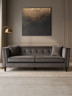 3 Seater Grey Velvet Sofa | Ferris
