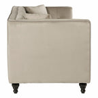 3 Seater Mink Velvet Sofa, Ferris