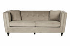 3 Seater Mink Velvet Sofa, Ferris