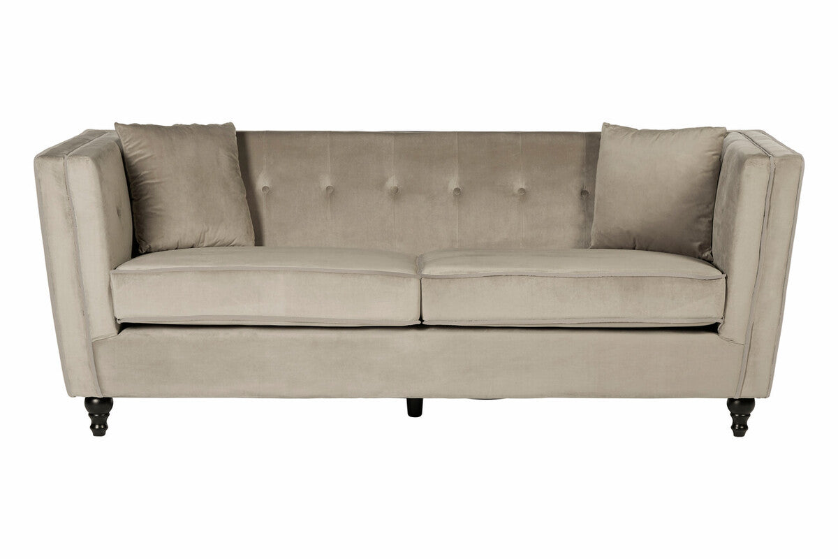 3 Seater Mink Velvet Sofa, Ferris