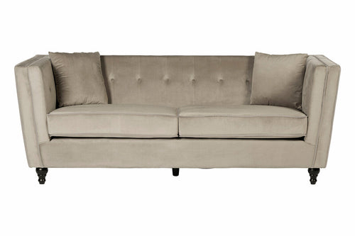 3 Seater Mink Velvet Sofa | Ferris