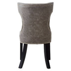 Grey Leather Effect Dining Chair | Daxton