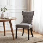 Grey Leather Effect Dining Chair | Daxton
