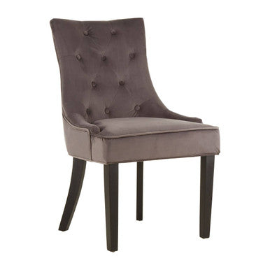 Storm Grey Velvet Dining Chair | Daxton