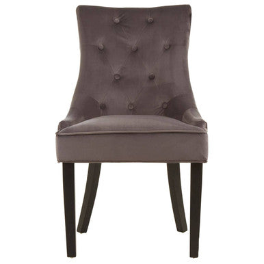Storm Grey Velvet Dining Chair | Daxton