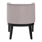 Light Grey Velvet Curved Back Chair | Daxton