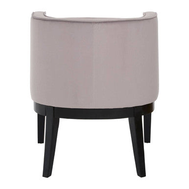 Light Grey Velvet Curved Back Chair | Daxton