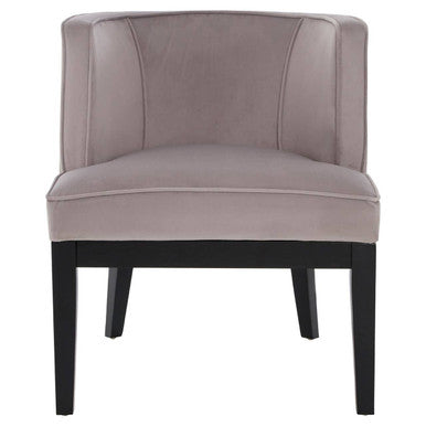 Light Grey Velvet Curved Back Chair | Daxton