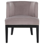 Light Grey Velvet Curved Back Chair | Daxton