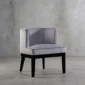 Light Grey Velvet Curved Back Chair | Daxton